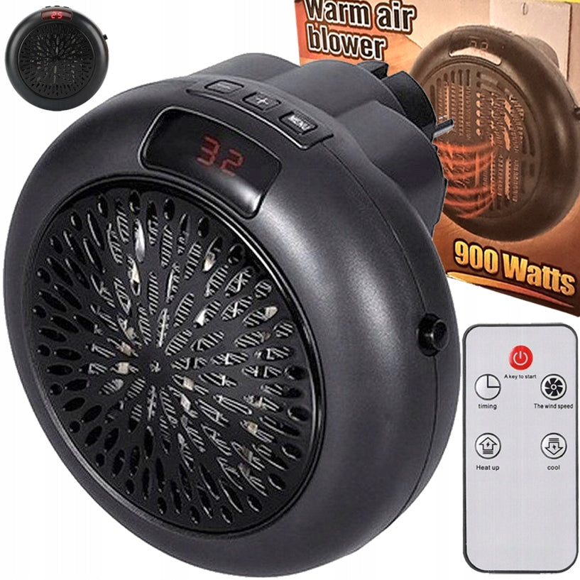POWERFUL MINI ELECTRIC HEATER APRON FOR CONTACT 900W REMOTE CONTROL