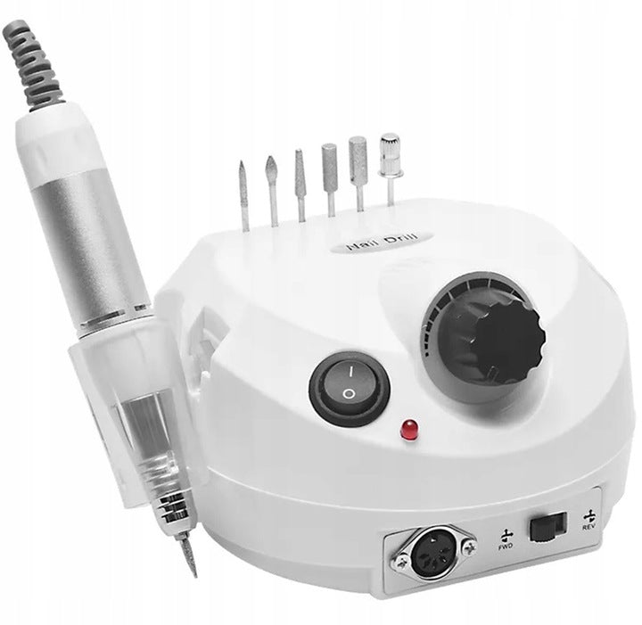 POWERFUL NAIL MILLING MACHINE ELECTRIC MANICURE PEDICURE +CUTTERS + PEDAL