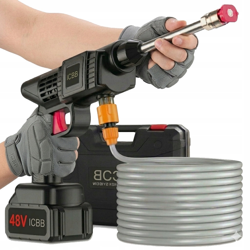 POWERFUL PRESSURE WASHER Rechargeable SET 2x 48V Battery Operated Model Myjka Ciśnieniowa Akumulatorowa ICBB