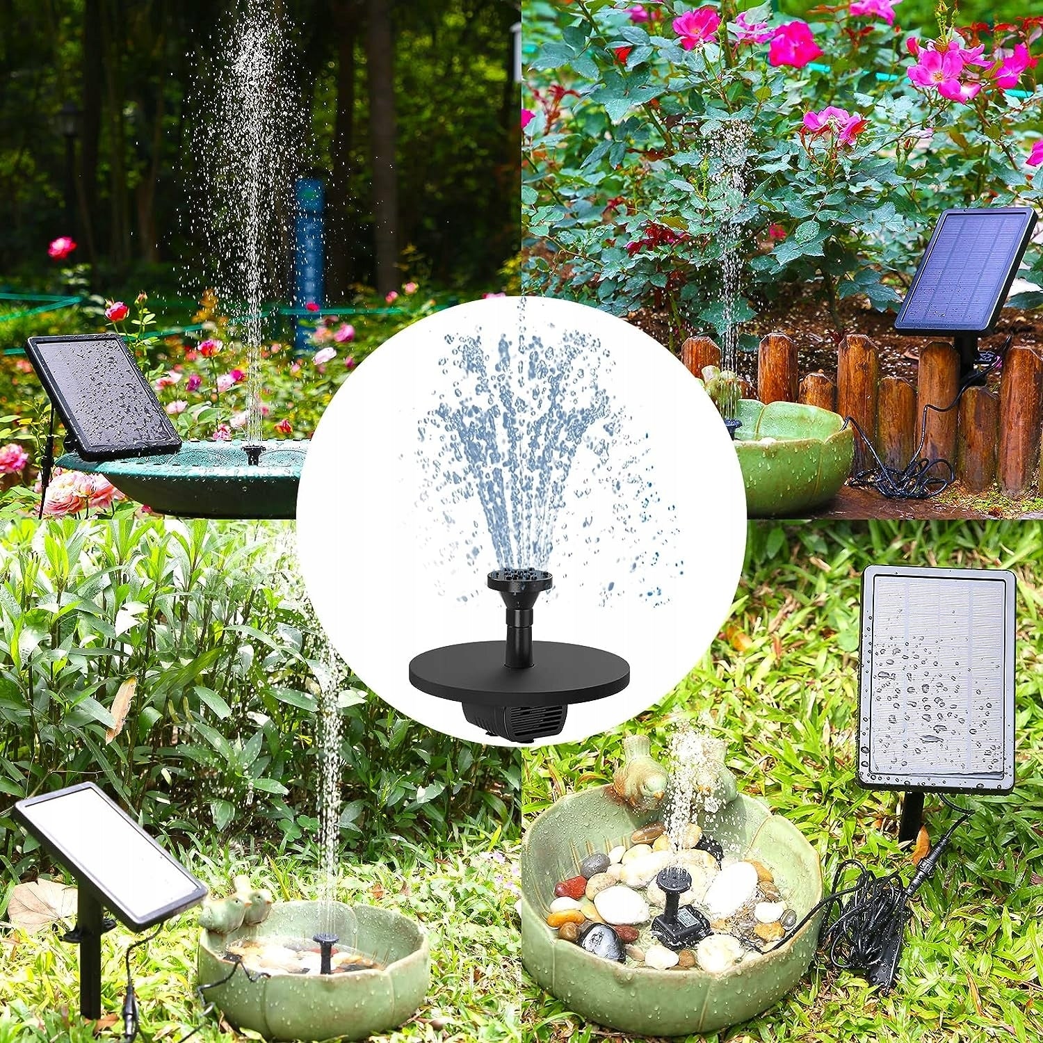 POWERFUL SOLAR FOUNTAIN PUMP FOR POND WATER 5W WITH 4 NOZZLES EAN (GTIN) 885659293269