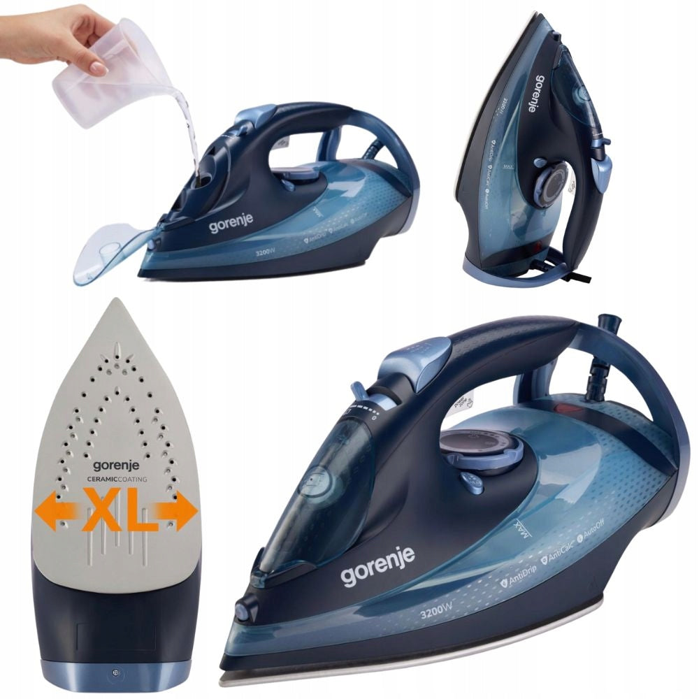 POWERFUL Steam Iron Gorenje SIH3200DB 3200W Ceramic Alloy AutoOFF