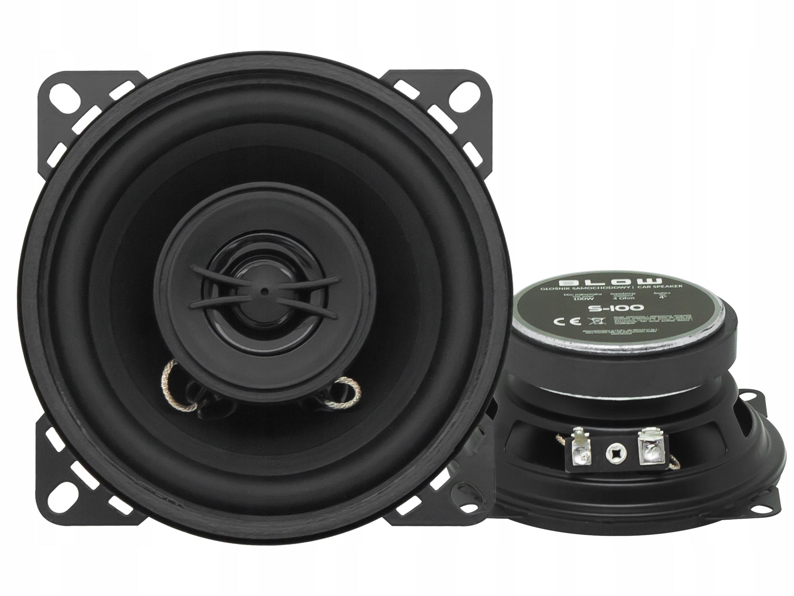 POWERFUL TWO-WAY CAR SPEAKER BLOW 100W 100mm 4'' FRONT REAR 10cm Manufacturer code 30-601#