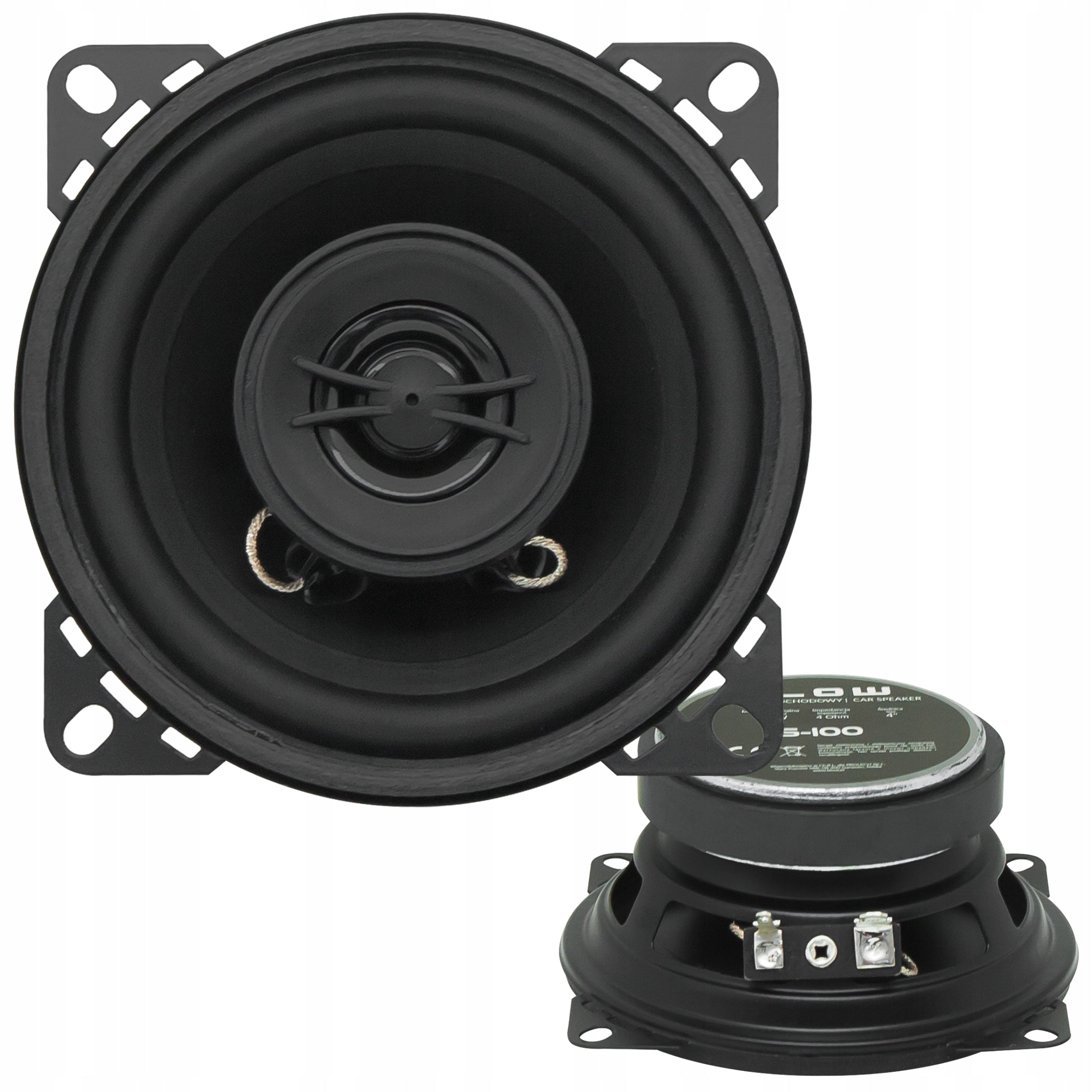 POWERFUL TWO-WAY CAR SPEAKER BLOW 100W 100mm 4'' FRONT REAR 10cm