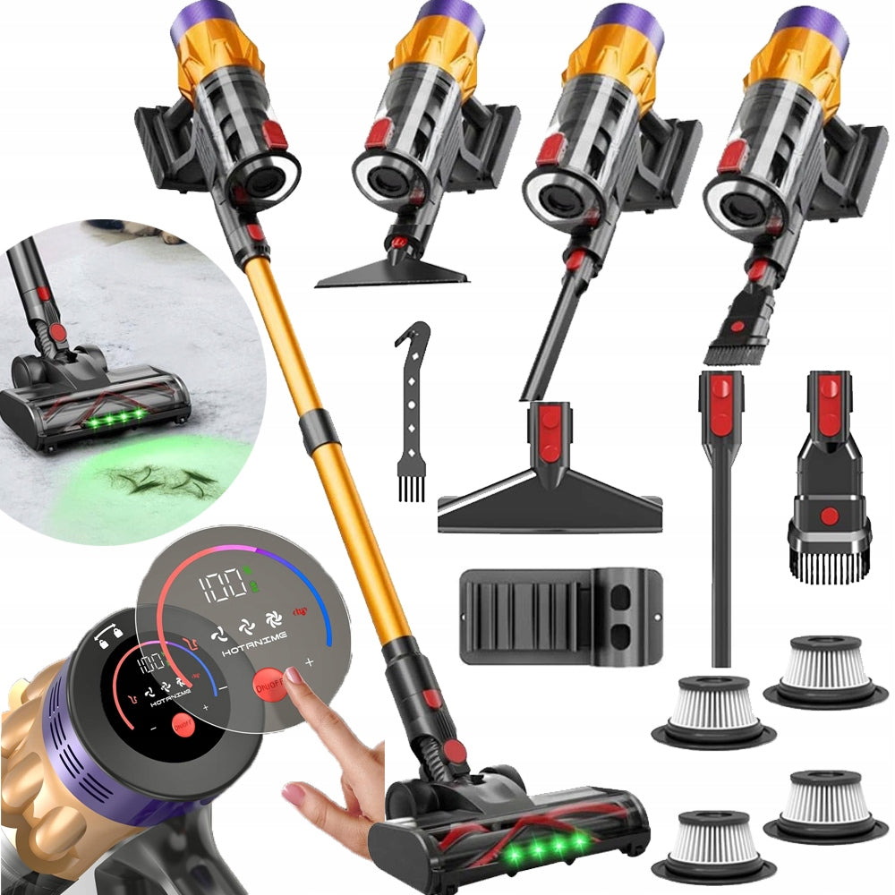 POWERFUL UPRIGHT VACUUM CLEANER CORDLESS HANDHELD CYCLONE BAGLESS 6IN1 2.2AH