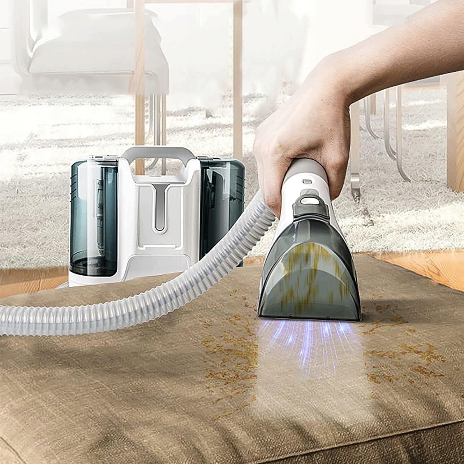 POWERFUL VACUUM CLEANER CARPET FABRIC CLEANING MACHINE 11 KPA 450W +6 HEADS Packaging status original