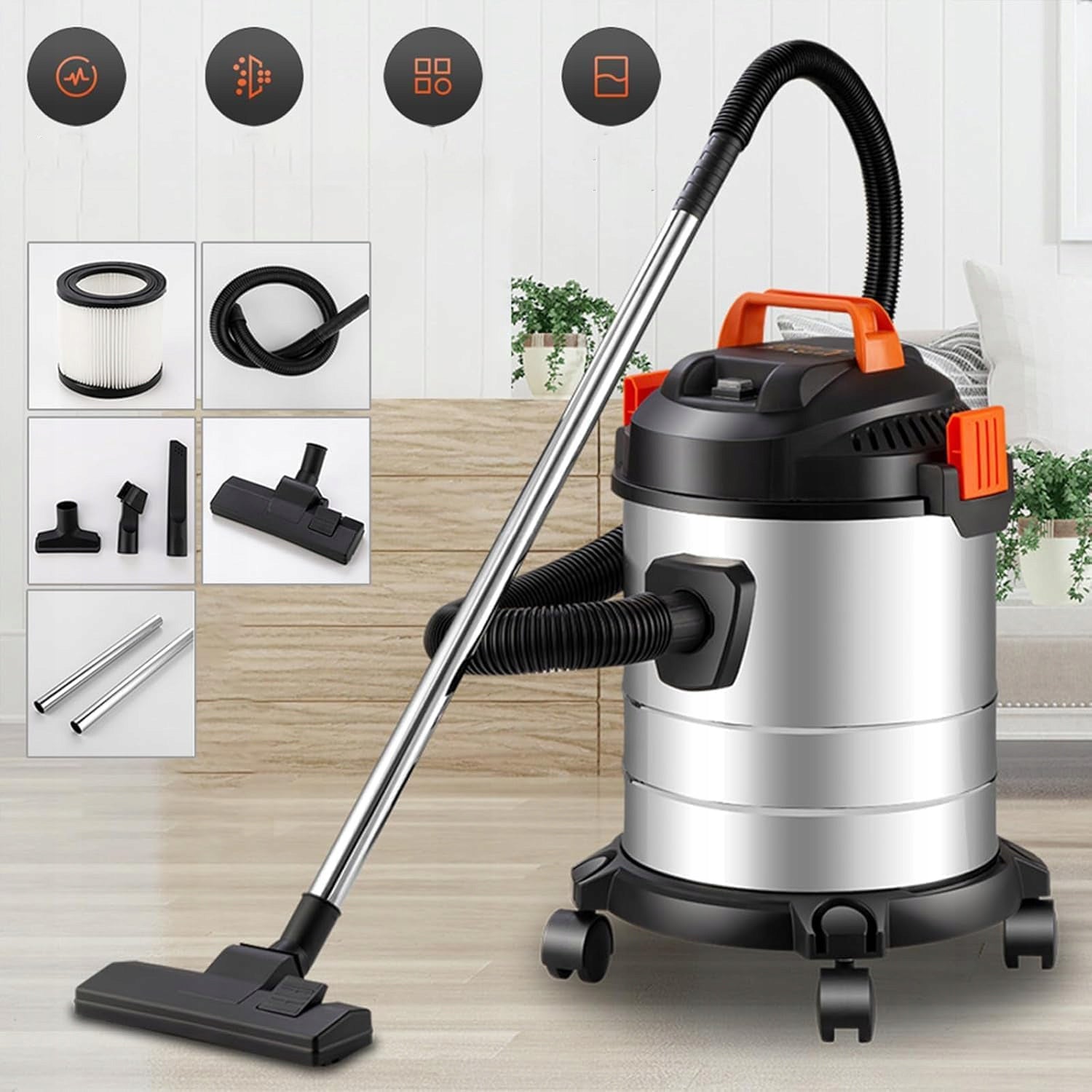 POWERFUL VACUUM CLEANER WASHING NARROW SUCTION CUP FOR WASHING CARPET UPHOLSTERY 2000W 20L Brand Bedee