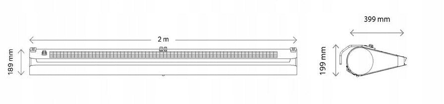 POWERFUL WATER CURTAIN DOOR HEATER STEEL POWER 29,3kW VERTICAL HORIZONTAL Product width 200 cm