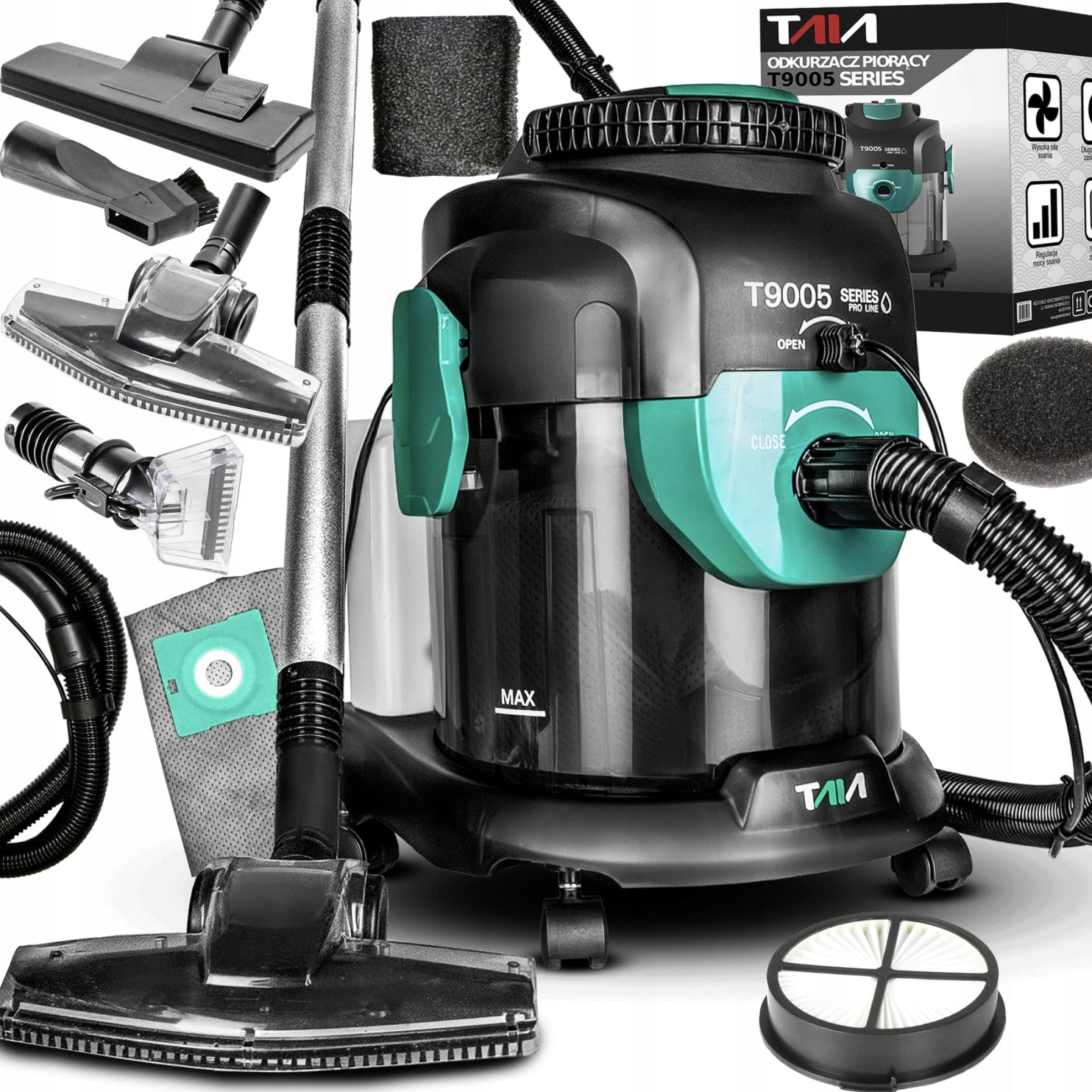 POWERFUL WET WASHER TAIA 2200 W VACUUM CLEANER FOR UPHOLSTERY CARPETS