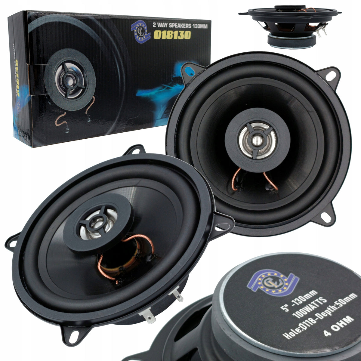 POWERFUL two-way car speakers CL-018130 13 cm 130 mm 2-way