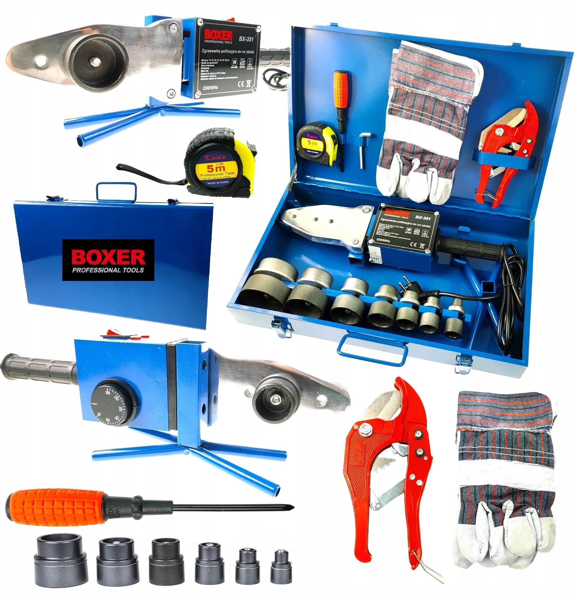 PP PVC PIPE WELDING MACHINE MATRIX WELDING KIT 16-63MM 2850W + ACCESSORIES
