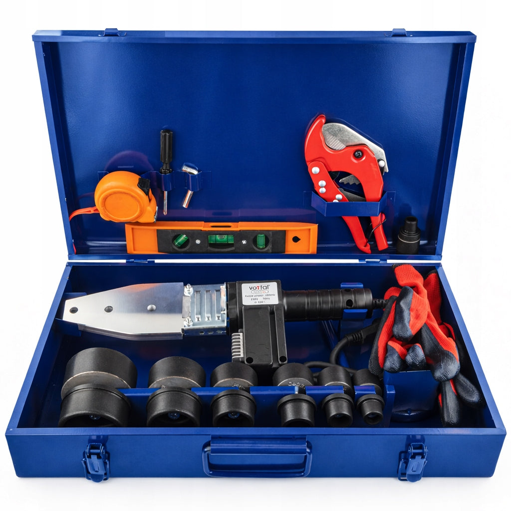 PP PVC POLYFUSION PIPE WELDING MACHINE WITH 2800W DISPLAY MATRIX CASE Manufacturer code V19002