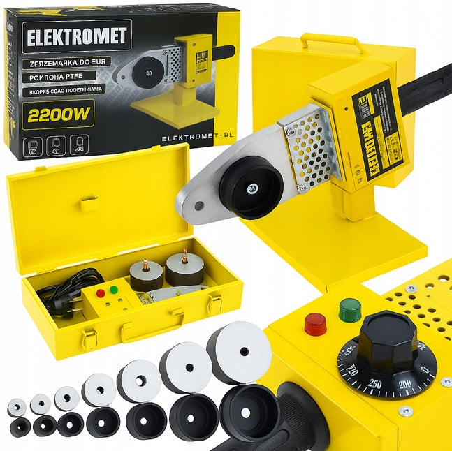 PP THERMOPLASTIC PVC PIPE WELDING MACHINE POLYFUSION 2200W 20-63MM 320°C