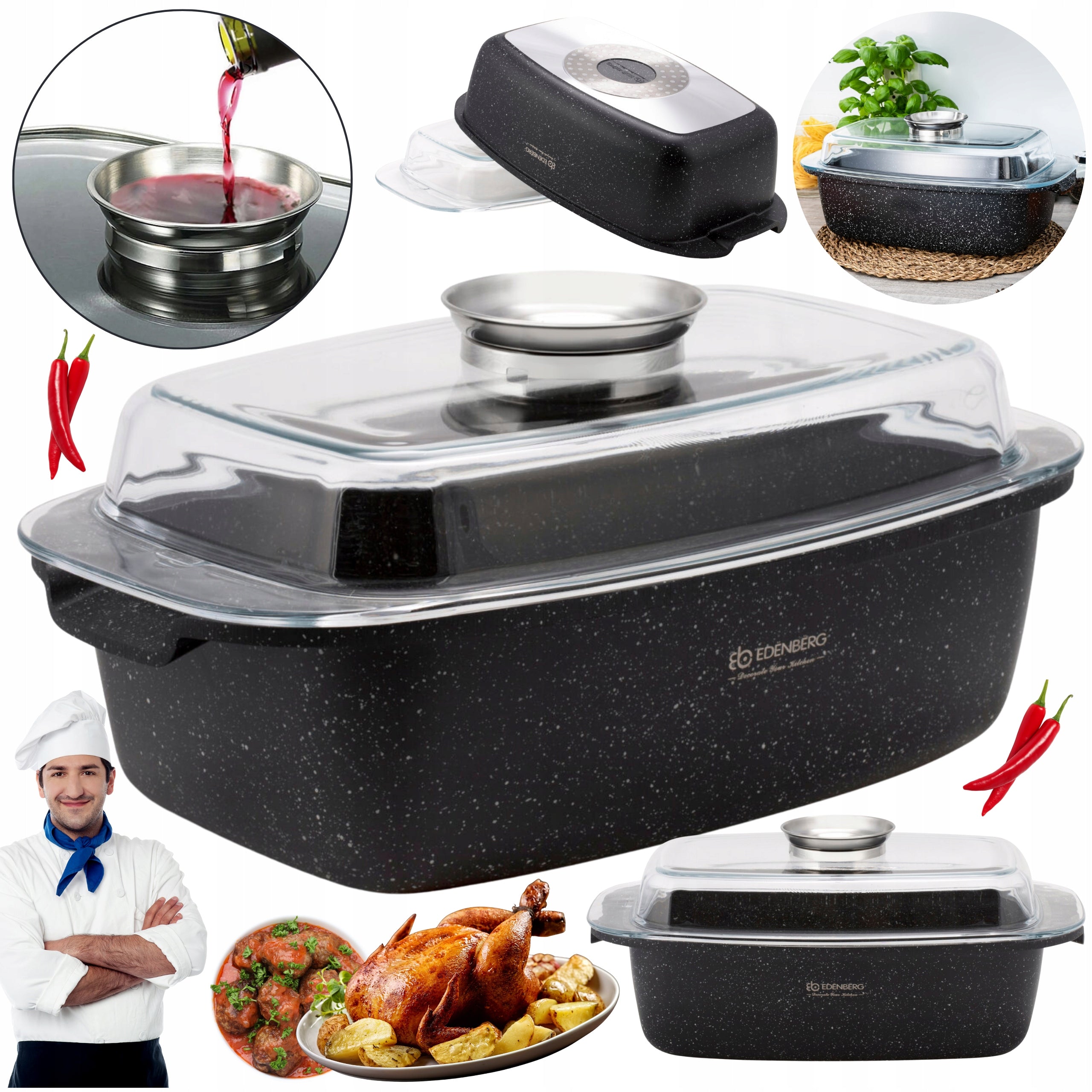 PRACTICAL BAKING PAN MARBLE 5.5L GAS Geese MAKER INDUCTIONS
