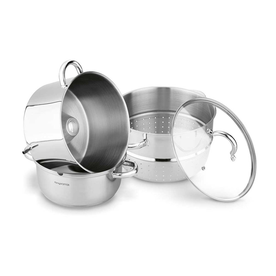 PRACTICAL JUICER - GAS STOVE AND INDUCTION - STEEL - 27X30X30 CM - 8L Brand Konighoffer