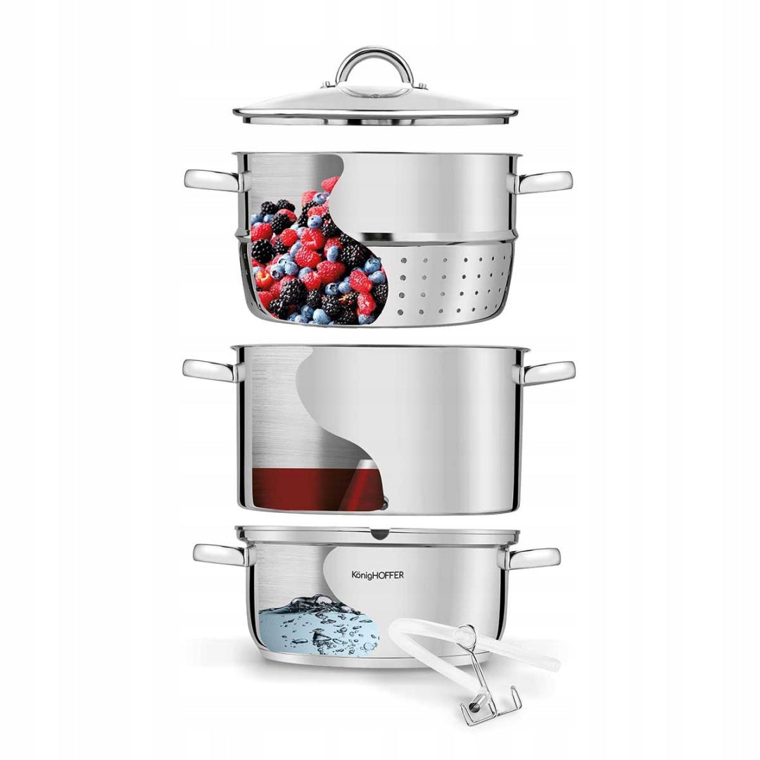 PRACTICAL JUICER - GAS STOVE AND INDUCTION - STEEL - 27X30X30 CM - 8L Packaging status original