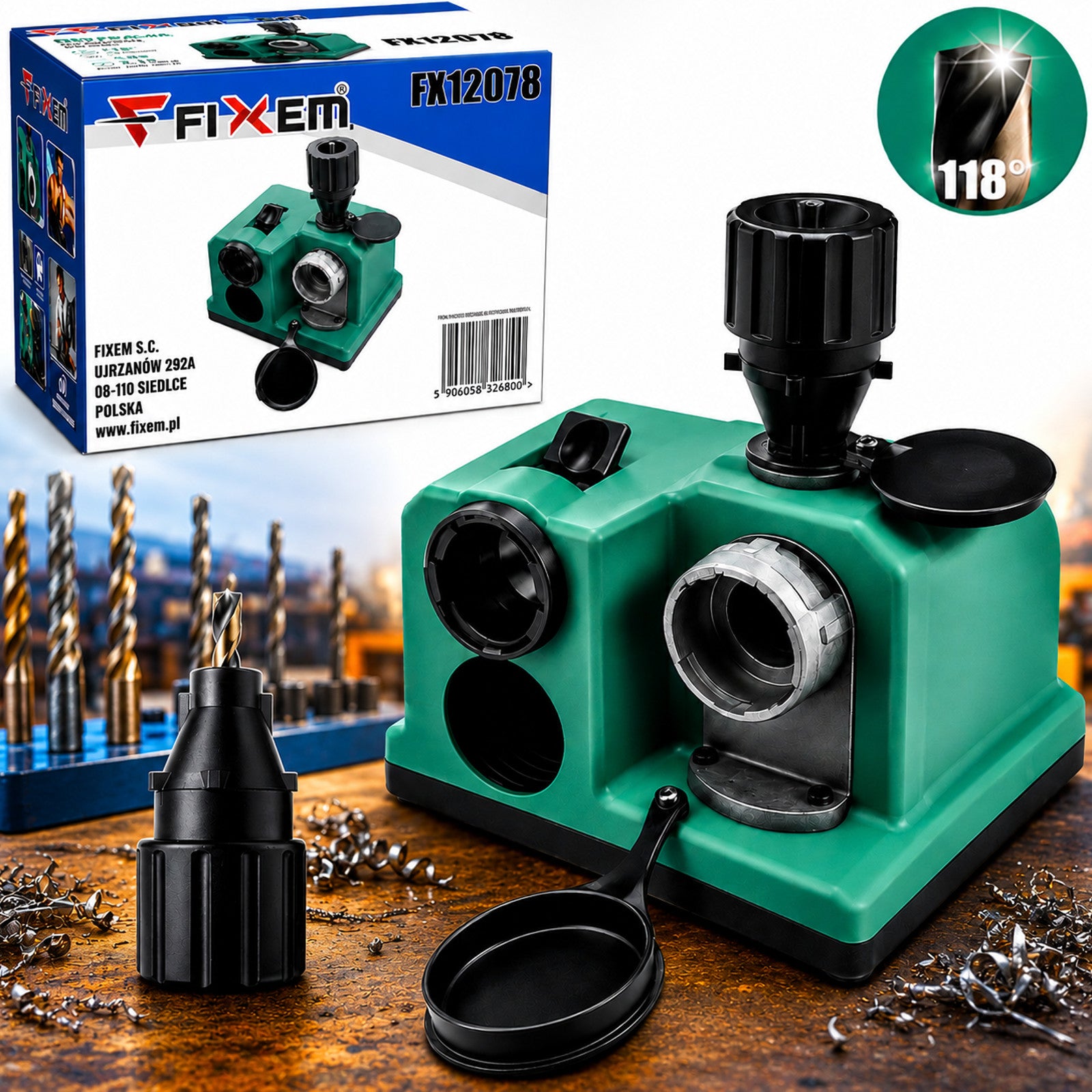 PRECISION ELECTRIC SHARPENER FOR SHARPENING HSS DRILL BITS 3-13mm