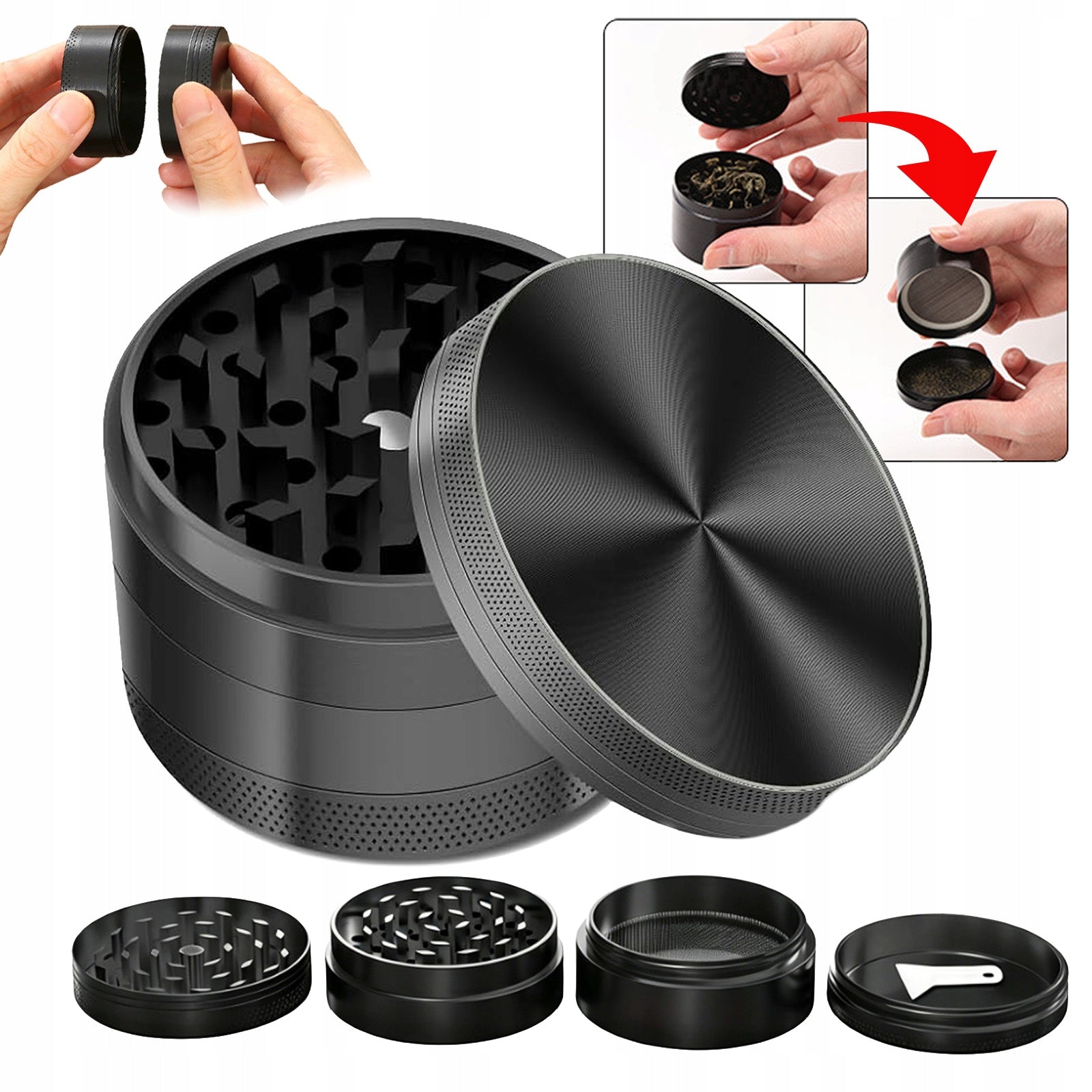 PREMIUM METAL KRASZER GRINDER CRUSHER FOR DRIED HERBS AND MATERIALS