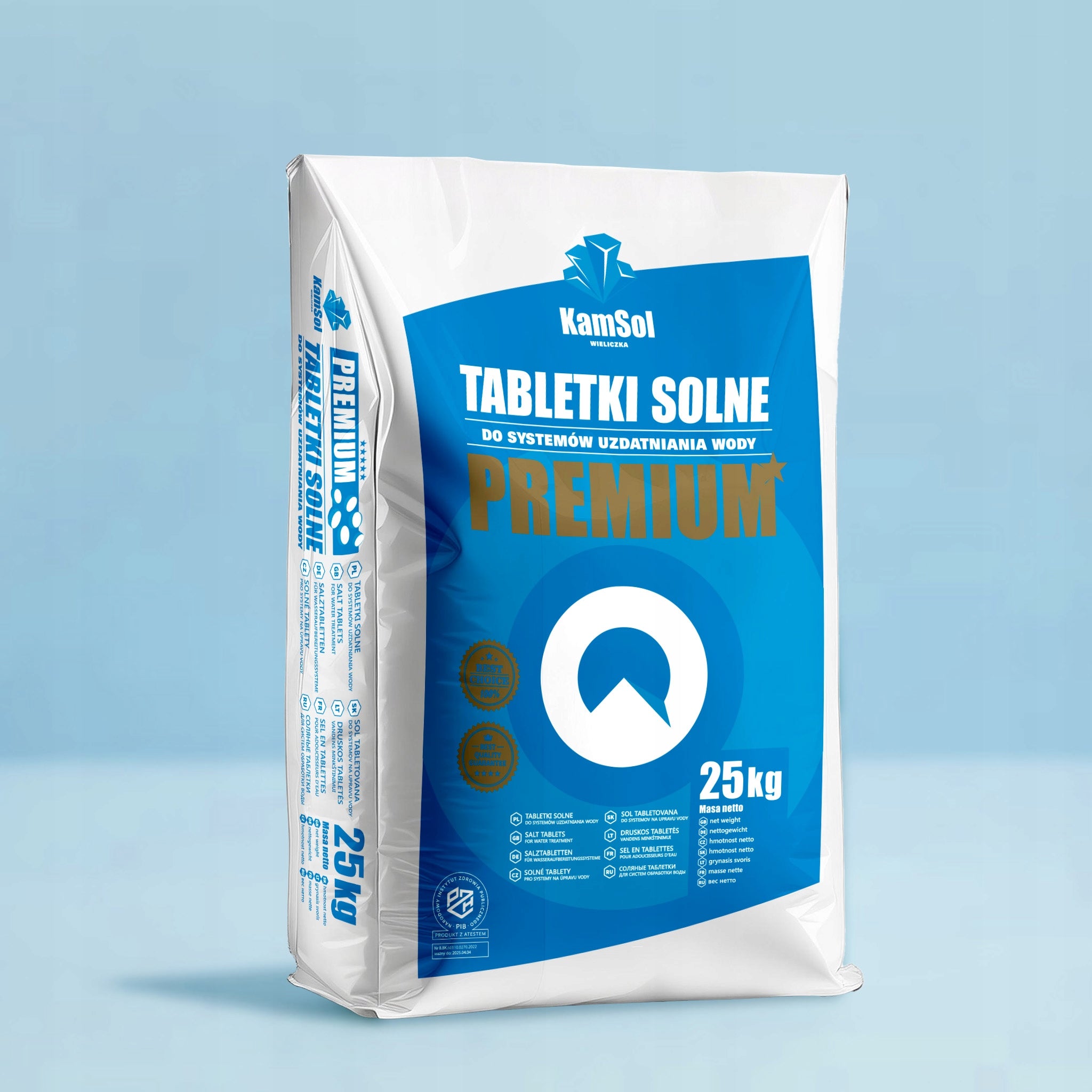 PREMIUM - SALT TABLETS FOR SOFTENERS 25KG - 99.9 % NaCl!!! Capacity 25 l