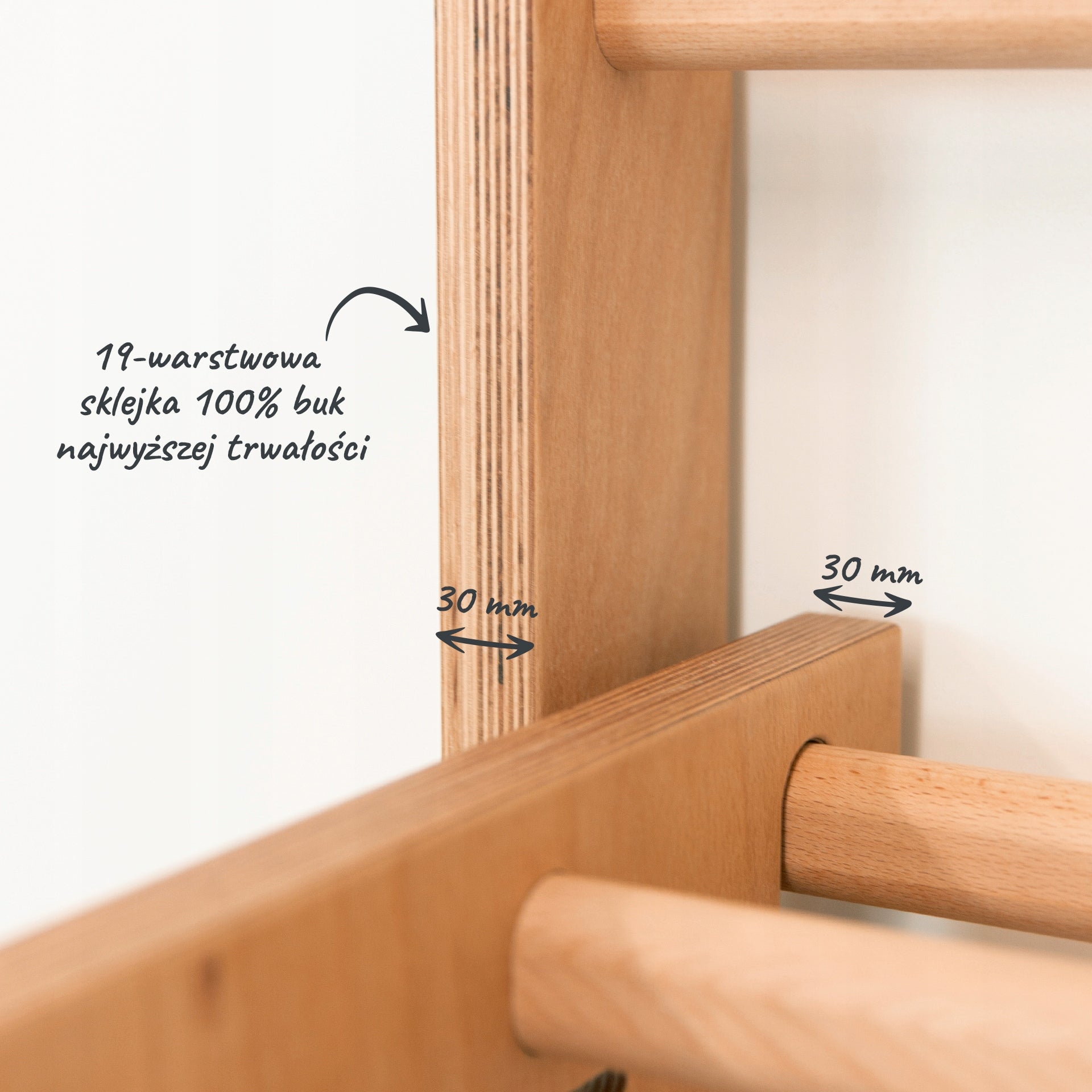 PREMIUM gymnastic ladder for exercise children adults BALANCE START wood Packaging status original