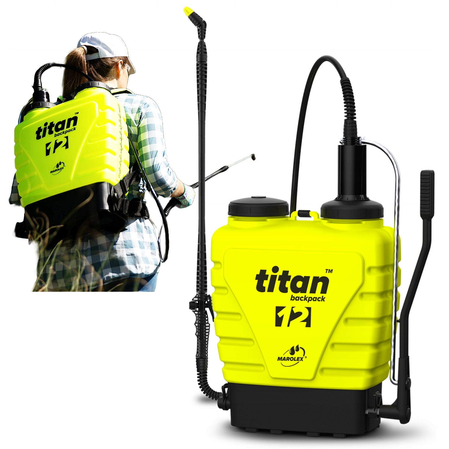 PRESSURE BACKPACK SPRAYER MAROLEX TITAN 12L SOLID PROFESSIONAL