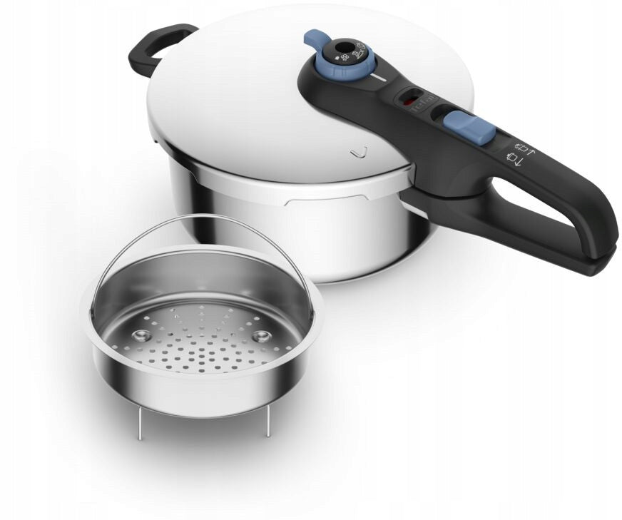 PRESSURE COOKER STAINLESS STEEL PRESSURE POT SOLID ROOMY 4L XXL Brand Tefal