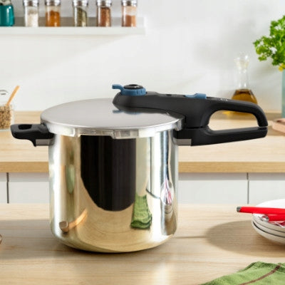 PRESSURE COOKER STAINLESS STEEL PRESSURE POT SOLID ROOMY 6L XXL Brand Tefal