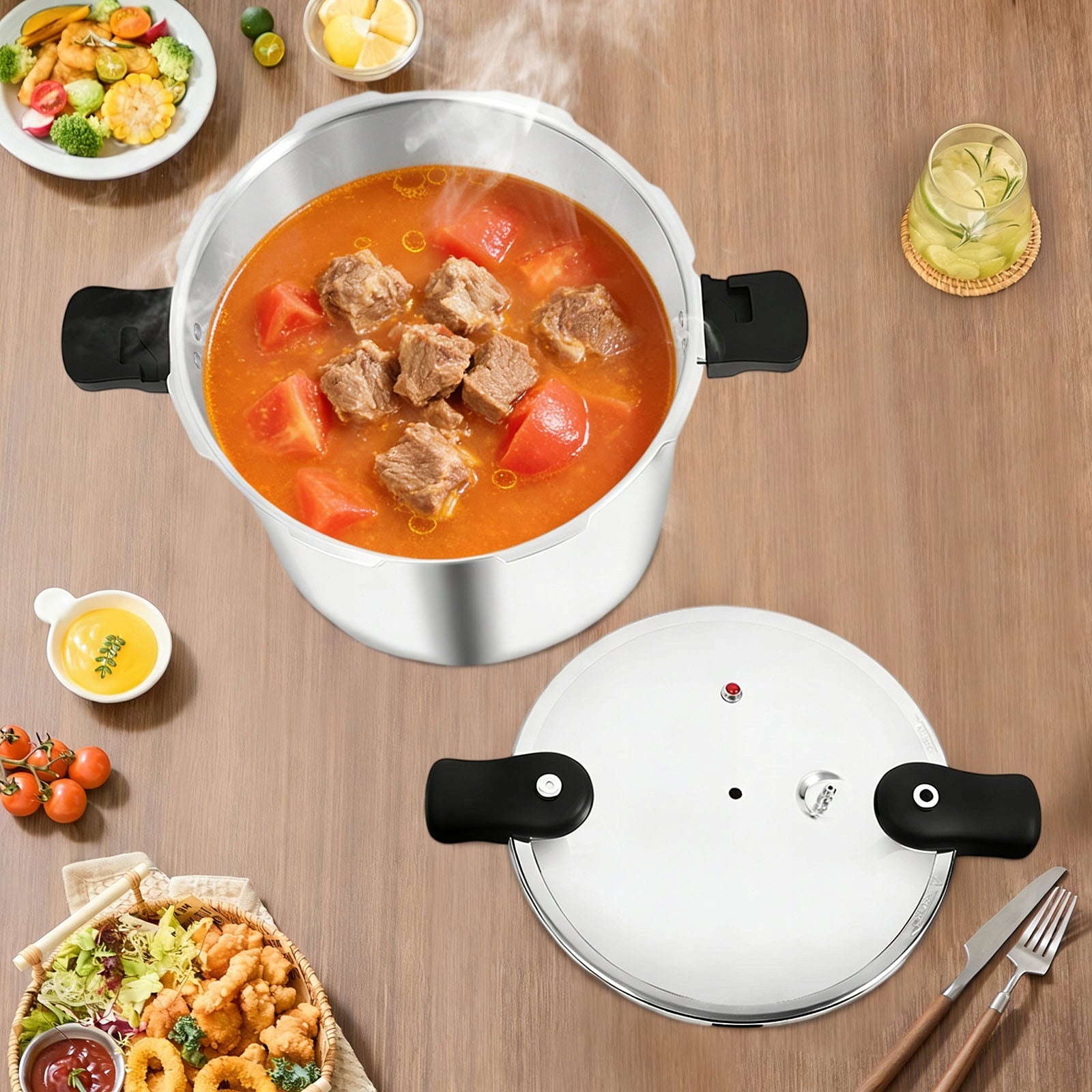 PRESSURE COOKER THICKENED EXPLOSION-PROOF 90KPA 22L CAPACITY POLISHED Packaging status original