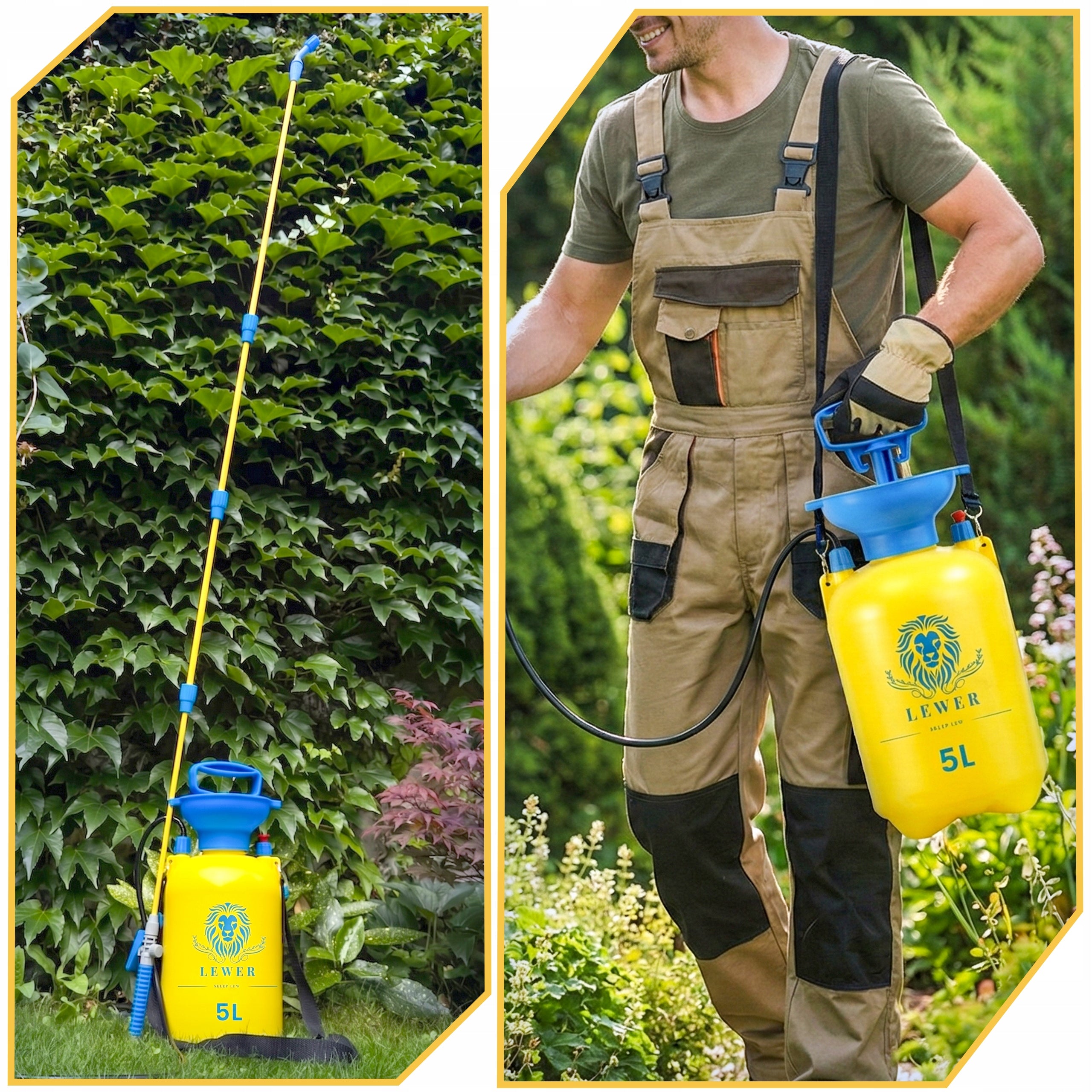 PRESSURE SPRAYER HAND LANCE 140 GARDEN WITH ADJUSTABLE NOZZLE 5L Manufacturer code OPRYSKIWACZ RĘCZNY CIŚNIENIOWY LEWER