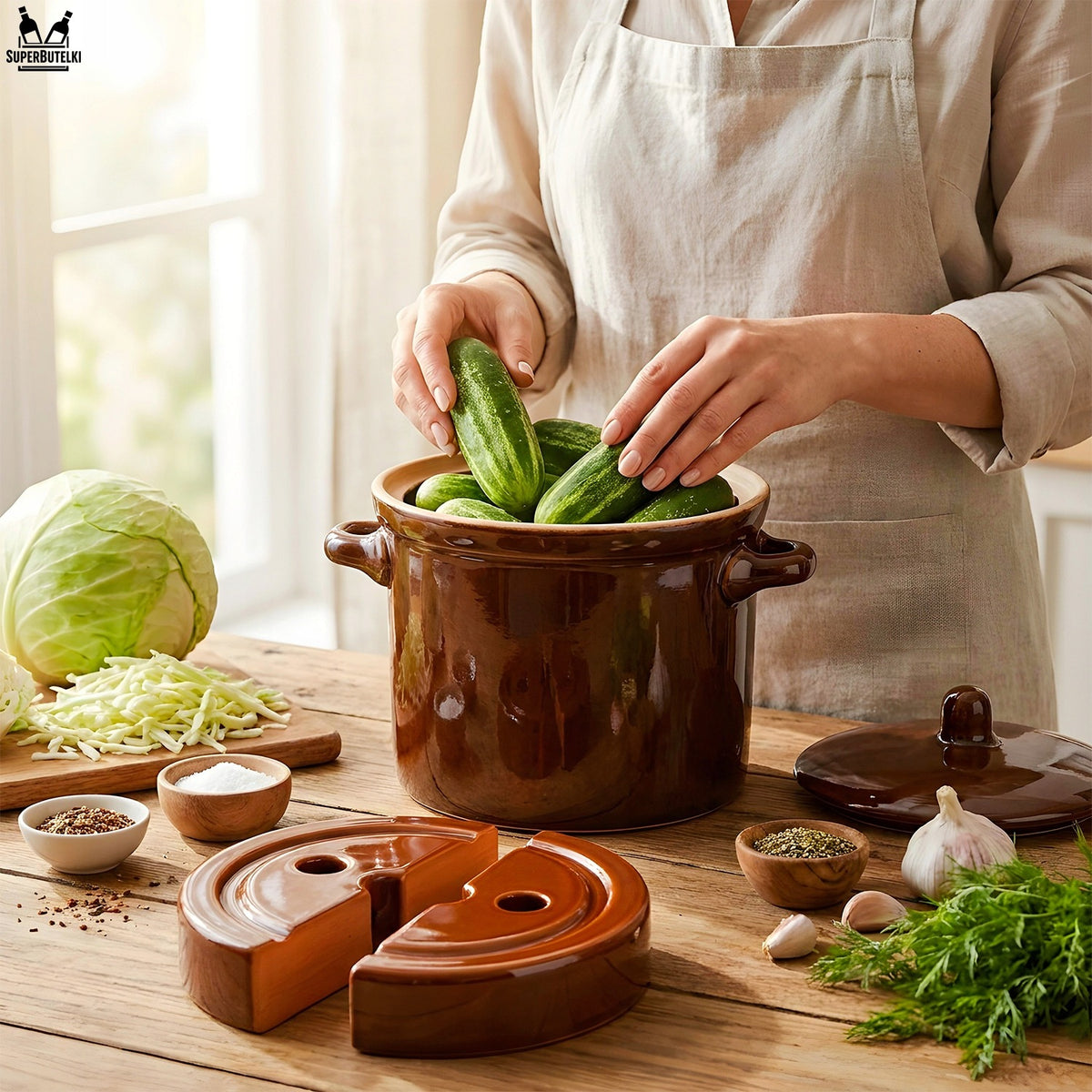 PRESSURE STONE 17 CM FOR PICKLING CABBAGE CUCUMBERS BARREL WEIGHT PRESSURE Packaging status original