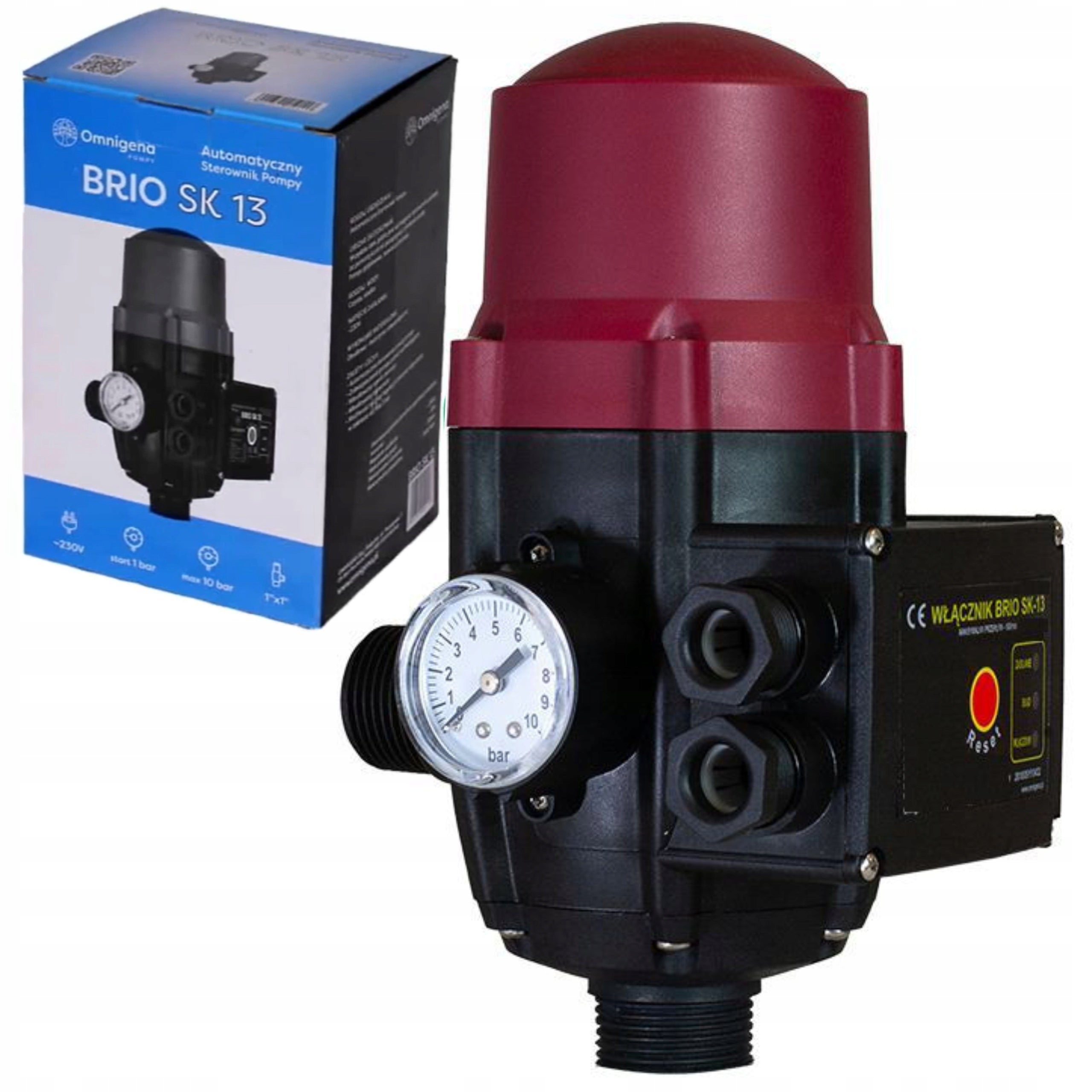 PRESSURE SWITCH HYDROPHORE PUMP SWITCH BRIO SK-13 CONTROLLER GZ 1"