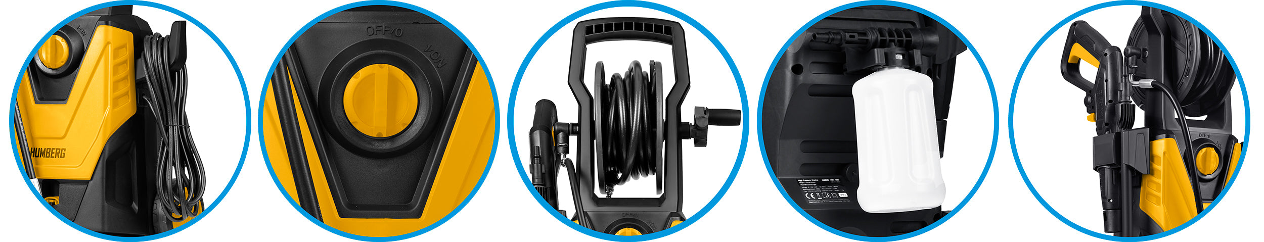PRESSURE WASHER 230 BAR ALUMINUM SELF-SUCTION PUMP RETRACTOR SET Pump type made of aluminum