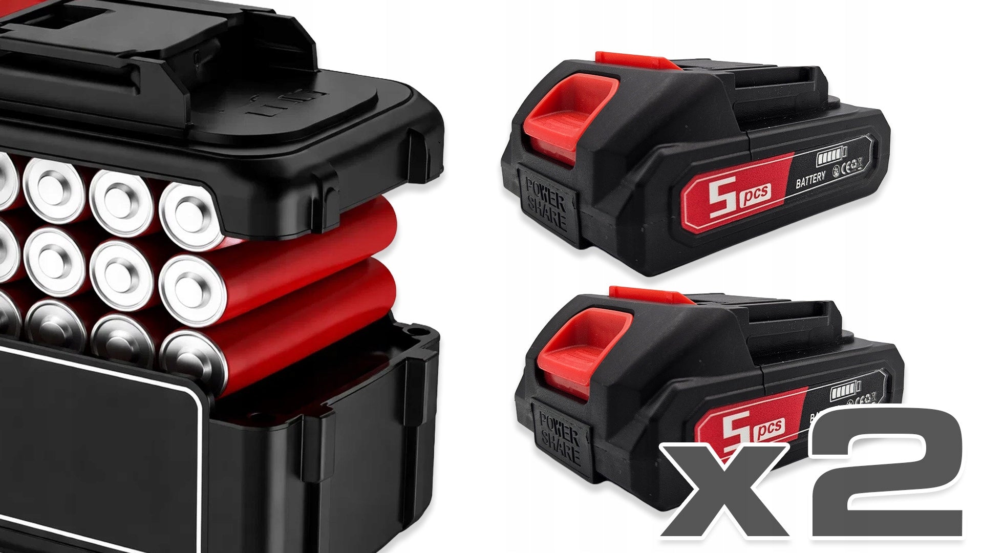 PRESSURE WASHER CORDLESS GARDEN MULTI NOZZLE 60 BAR 2X AKU SET Operating pressure 60 bar