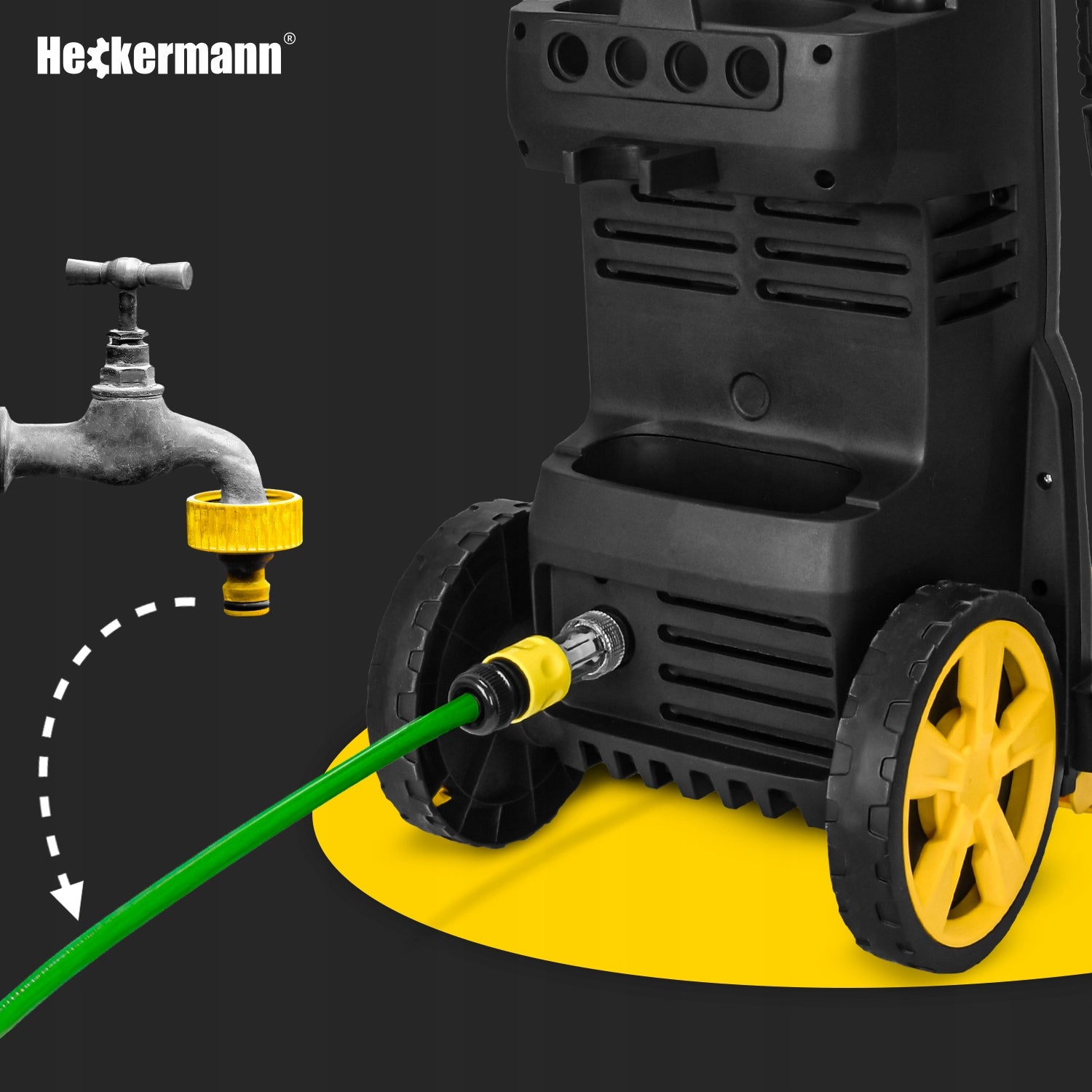 PRESSURE WASHER HECKERMANN SVMC 22 2026 SET FOR GARDEN 165 BAR 2200 WATT Maximum pressure 165 bar