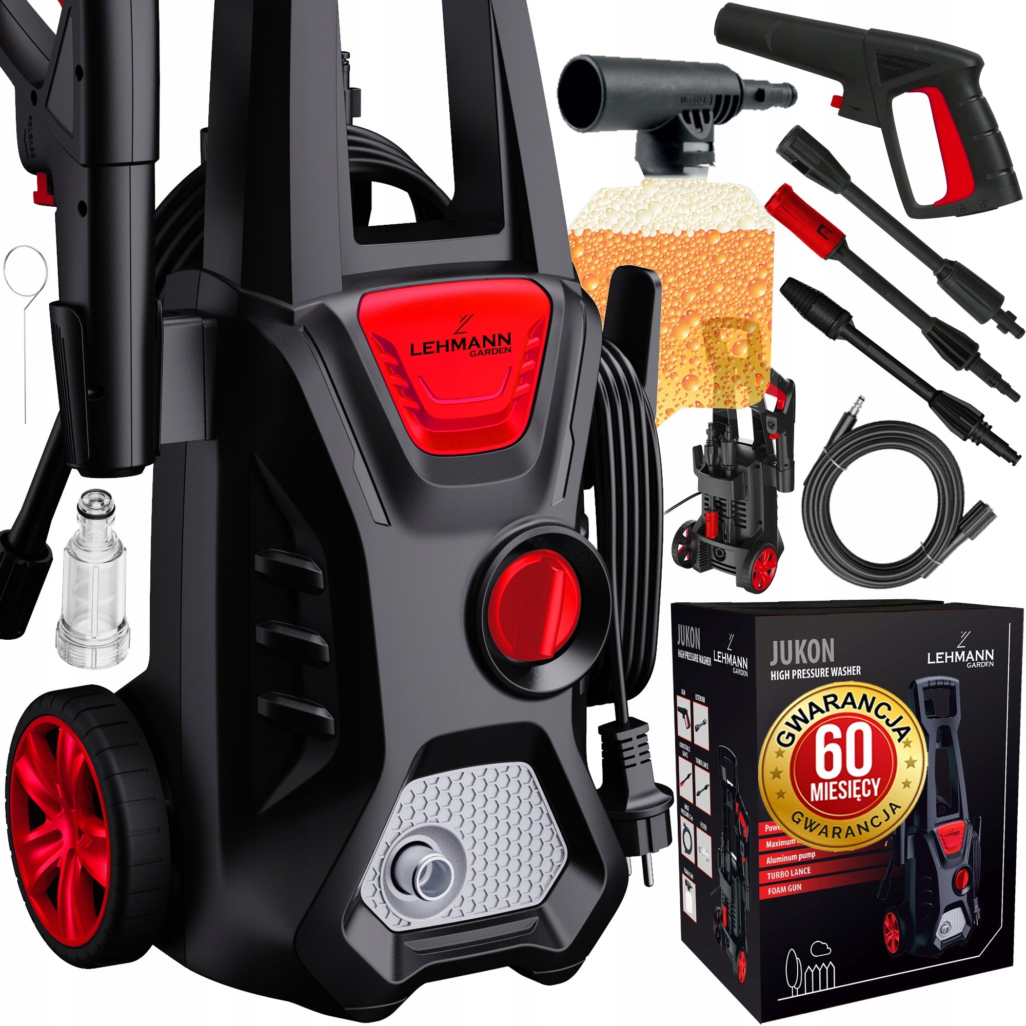 PRESSURE WASHER LEHMANN 230BAR FOR WASHING CUBES SELF-SUCTION FOAMER
