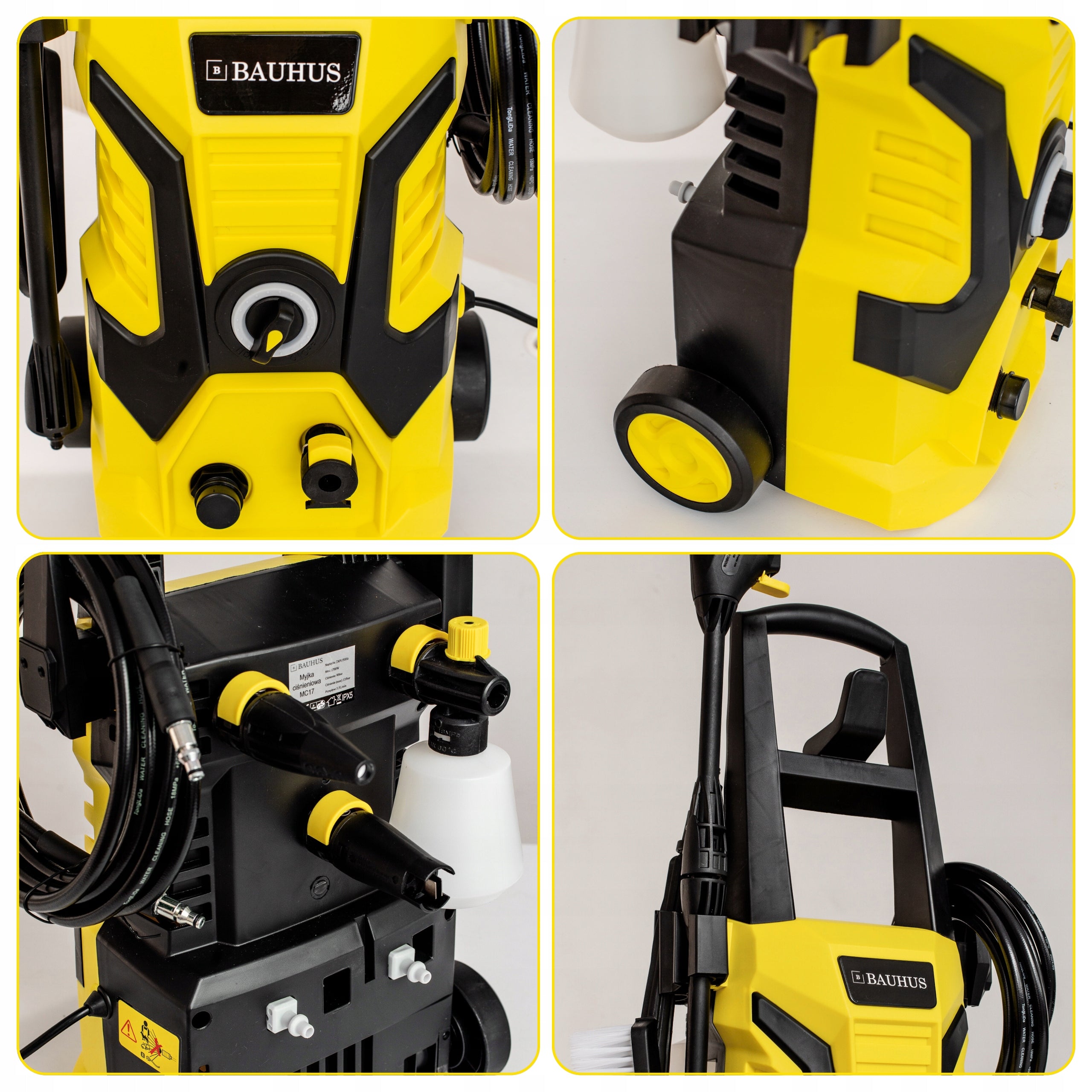 PRESSURE WASHER Powerful PRO PREMIUM Pump WITH WHEELS 1700W + LIQUID KARCHER Maximum power 1700 W