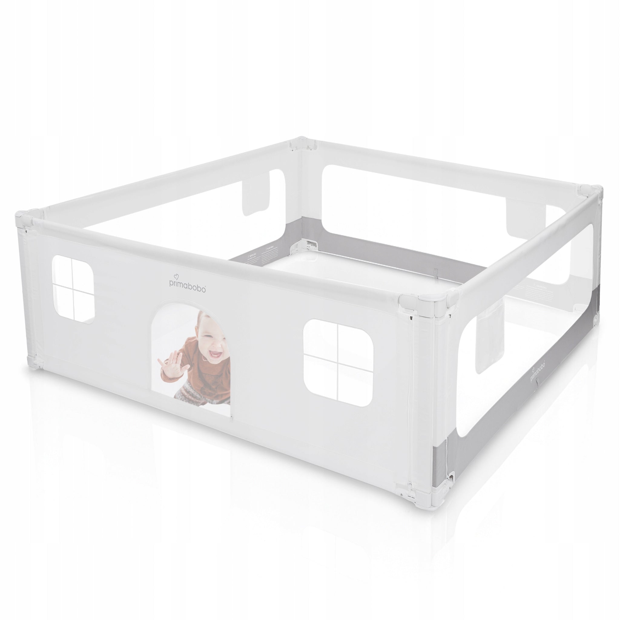 PRIMABOBO Bed barrier VELVO 200cm+, protective cover for children White Manufacturer code BVEL01_200