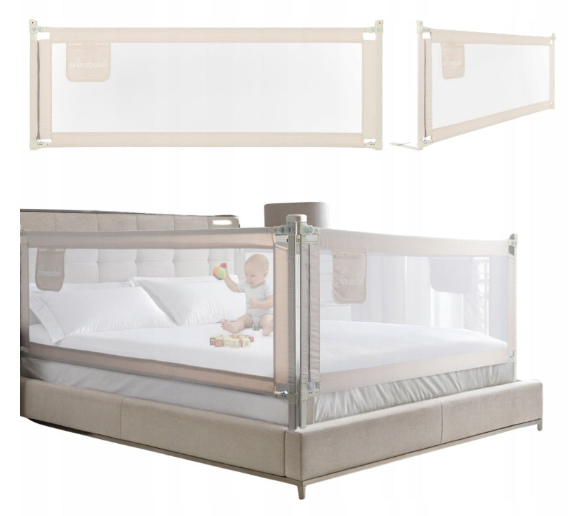 PRIMABOBO Protective barrier for bed CLASSIC 3x200cm 3 pcs Folding BEIGE