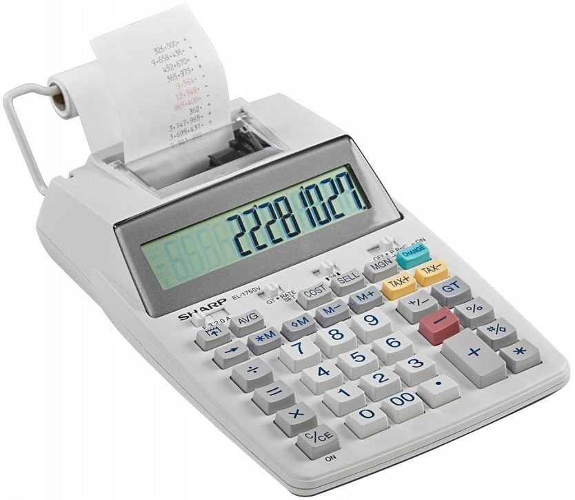 PRINTING CALCULATOR WITH OFFICE PRINTER SHARP EL-1750V Packaging status original
