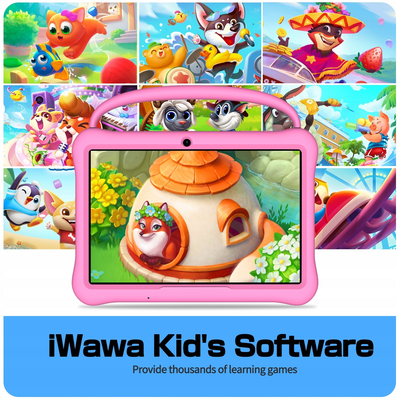 PRITOM Android Kids Tablet 10.1" WiFi 64GB, Kids App Installed, Pink Operating system version Android 13