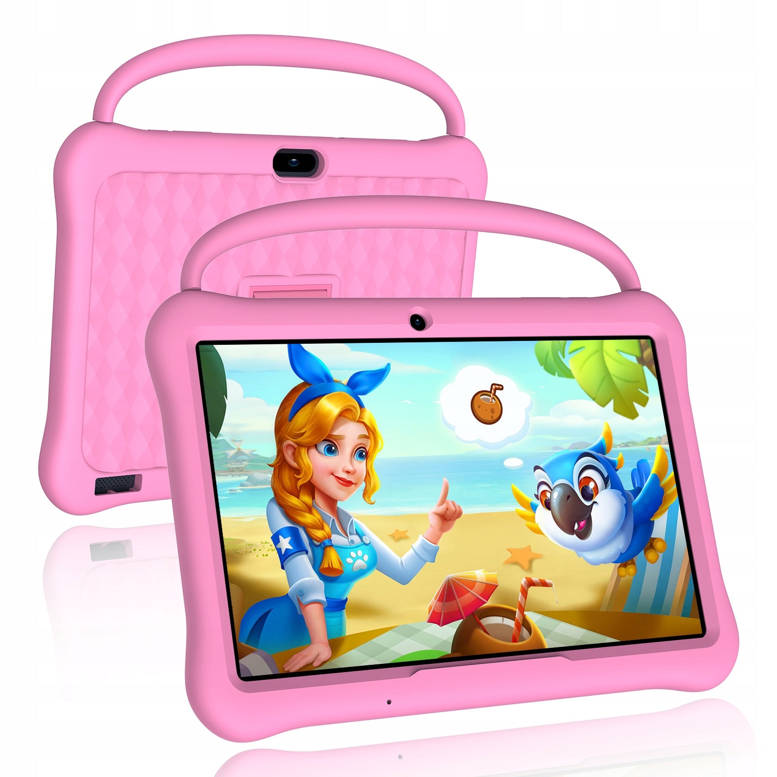 PRITOM Android Kids Tablet 10.1" WiFi 64GB, Kids App Installed, Pink