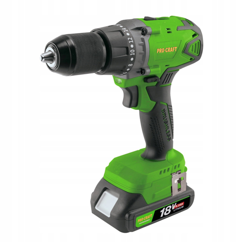 PROCRAFT Cordless drill PA18BL + BITS FREEBIE Manufacturer code PA18BL