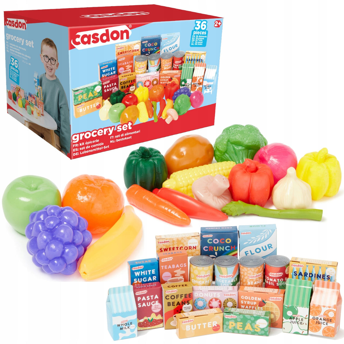 PRODUCTS GROCERY SHOPPING FOR CHILDREN PLASTIC VEGETABLES FRUIT SET CASDON