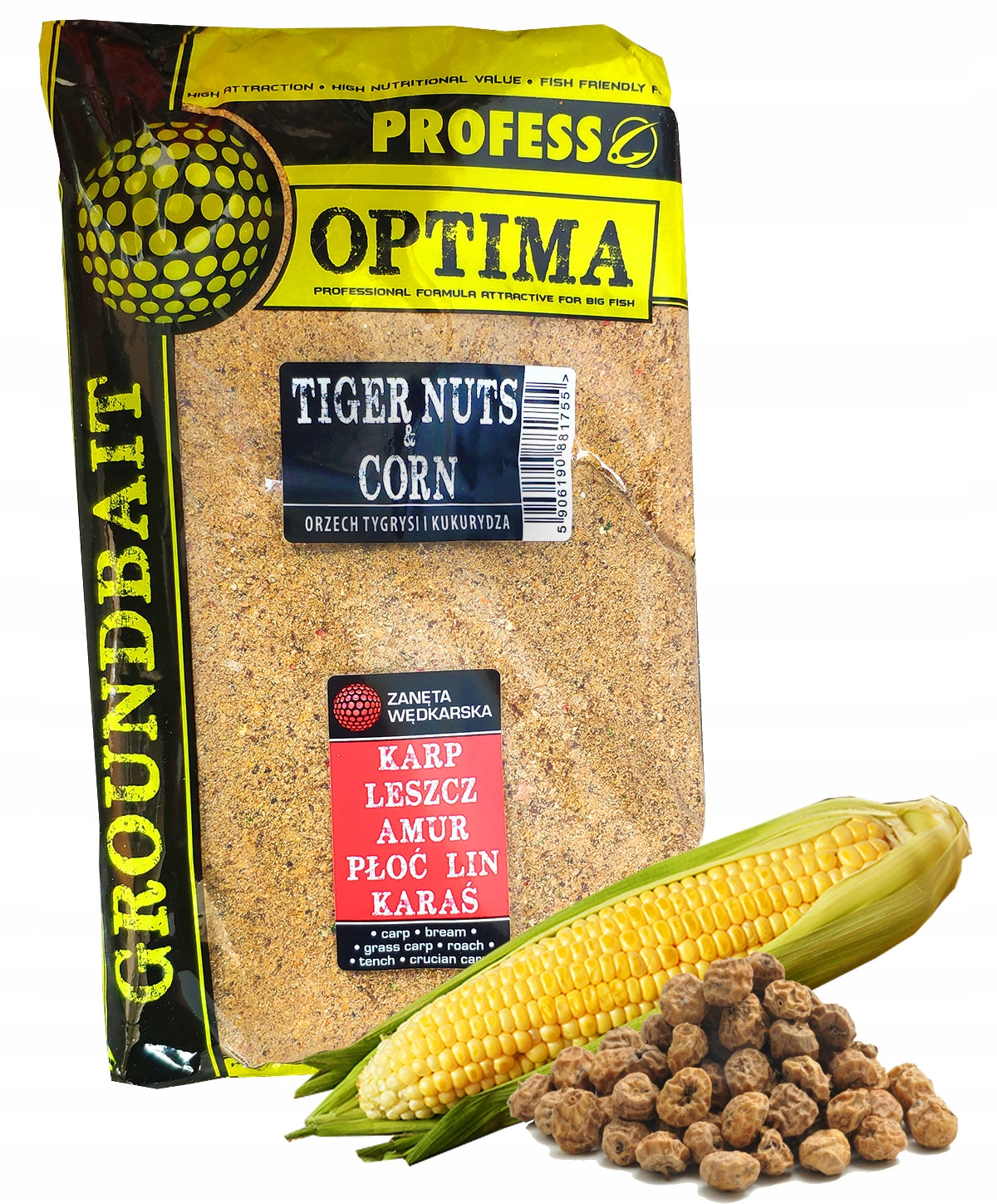 PROFESS OPTIMA bait 10kg - Tiger Walnut