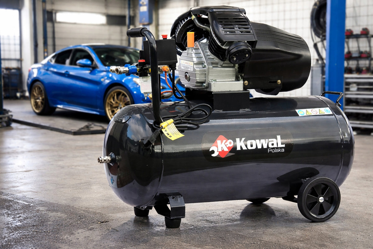 PROFESSIONAL 12 Bar COMPRESSOR 100L Oil Piston Air Compressor Manufacturer code zbv100 czarny