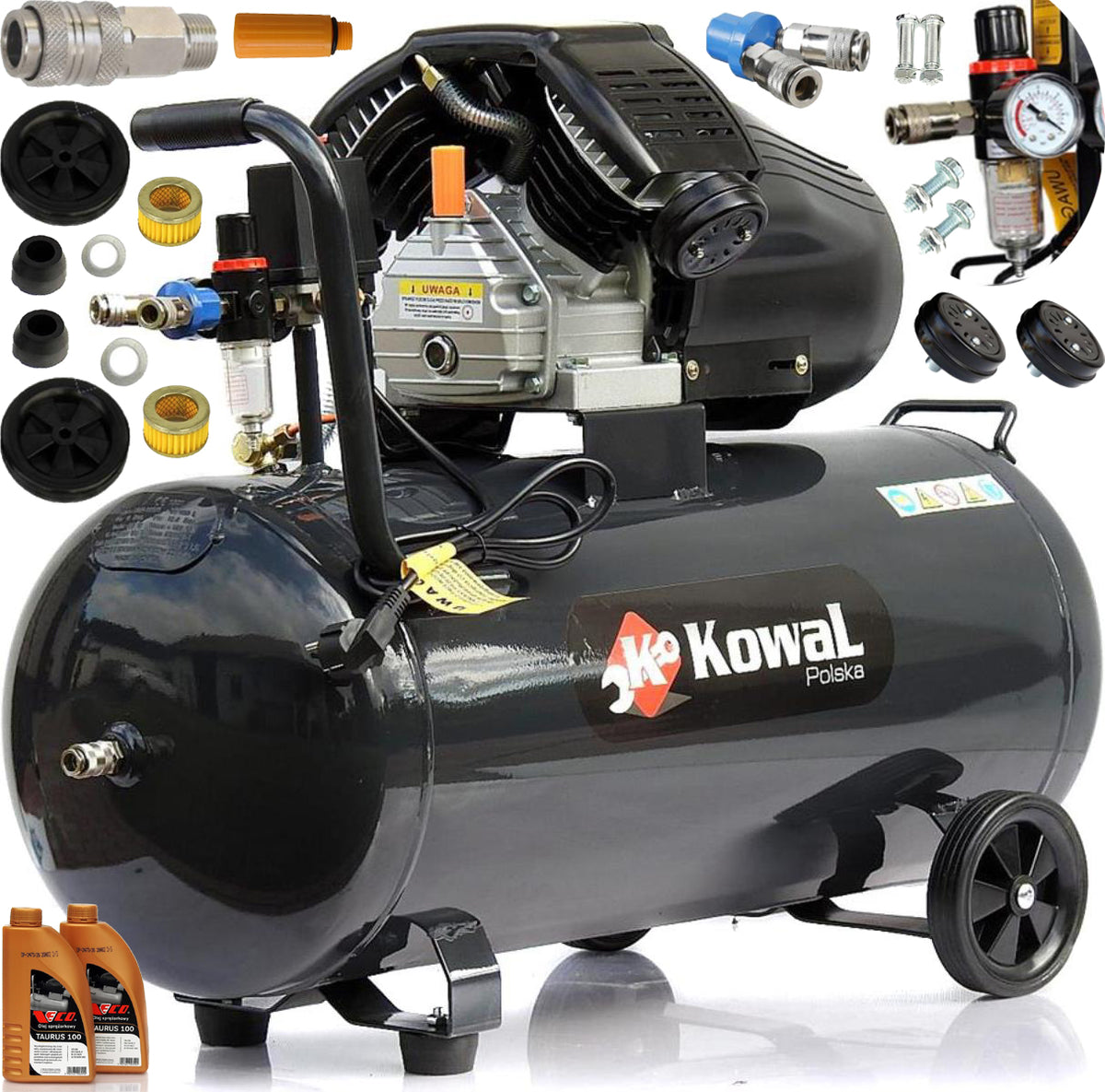 PROFESSIONAL 12 Bar COMPRESSOR 100L Oil Piston Air Compressor