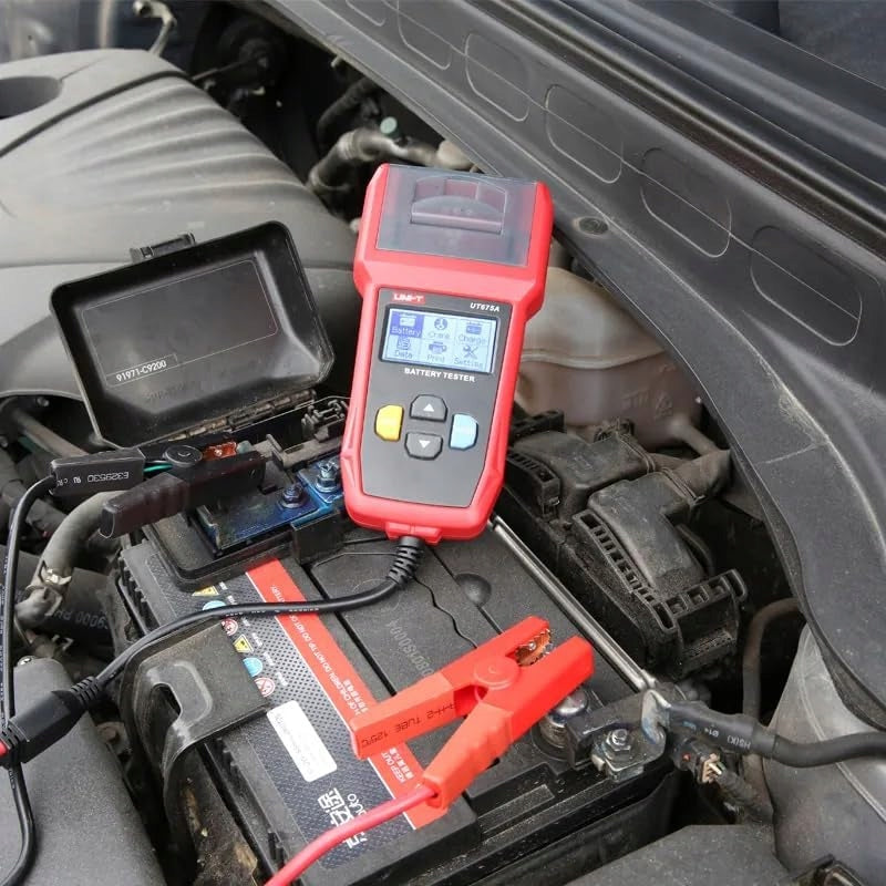 PROFESSIONAL BATTERY TESTER UNI-T UT675A 12/24V WITH CAR DRUAR Brand UNI-T