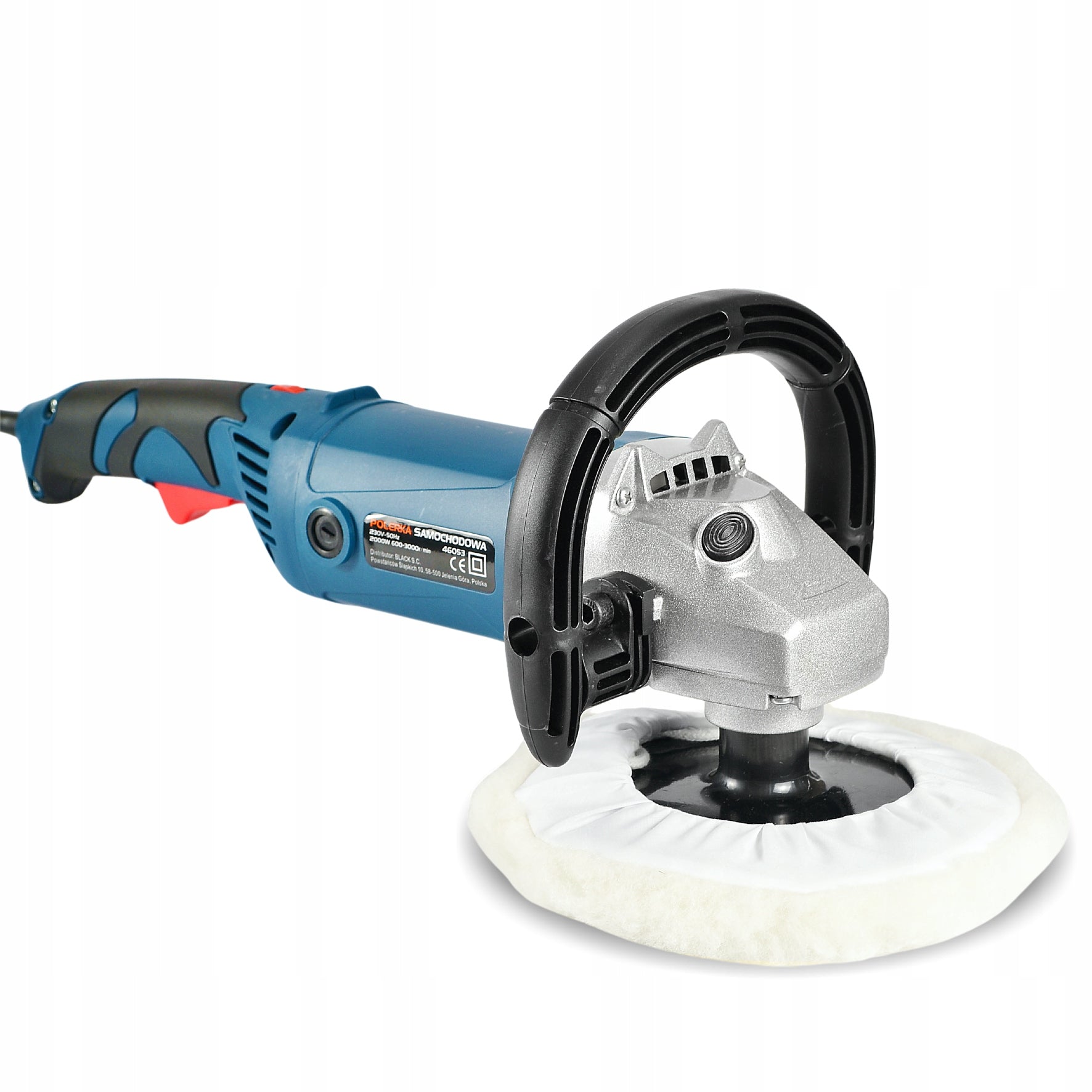 PROFESSIONAL CAR POLISHER 180MM 2000W WITH ADJUSTABLE SPEED BLACK Manufacturer code 46053