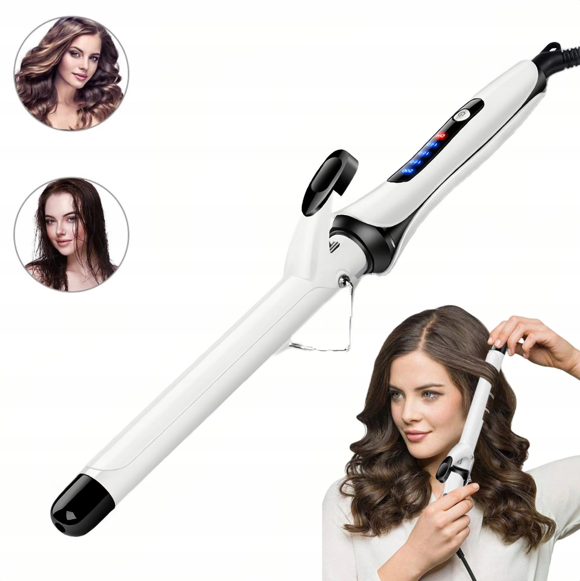 PROFESSIONAL CERAMIC HAIR CURLER 22 MM, CURLING IRON, PLIERS
