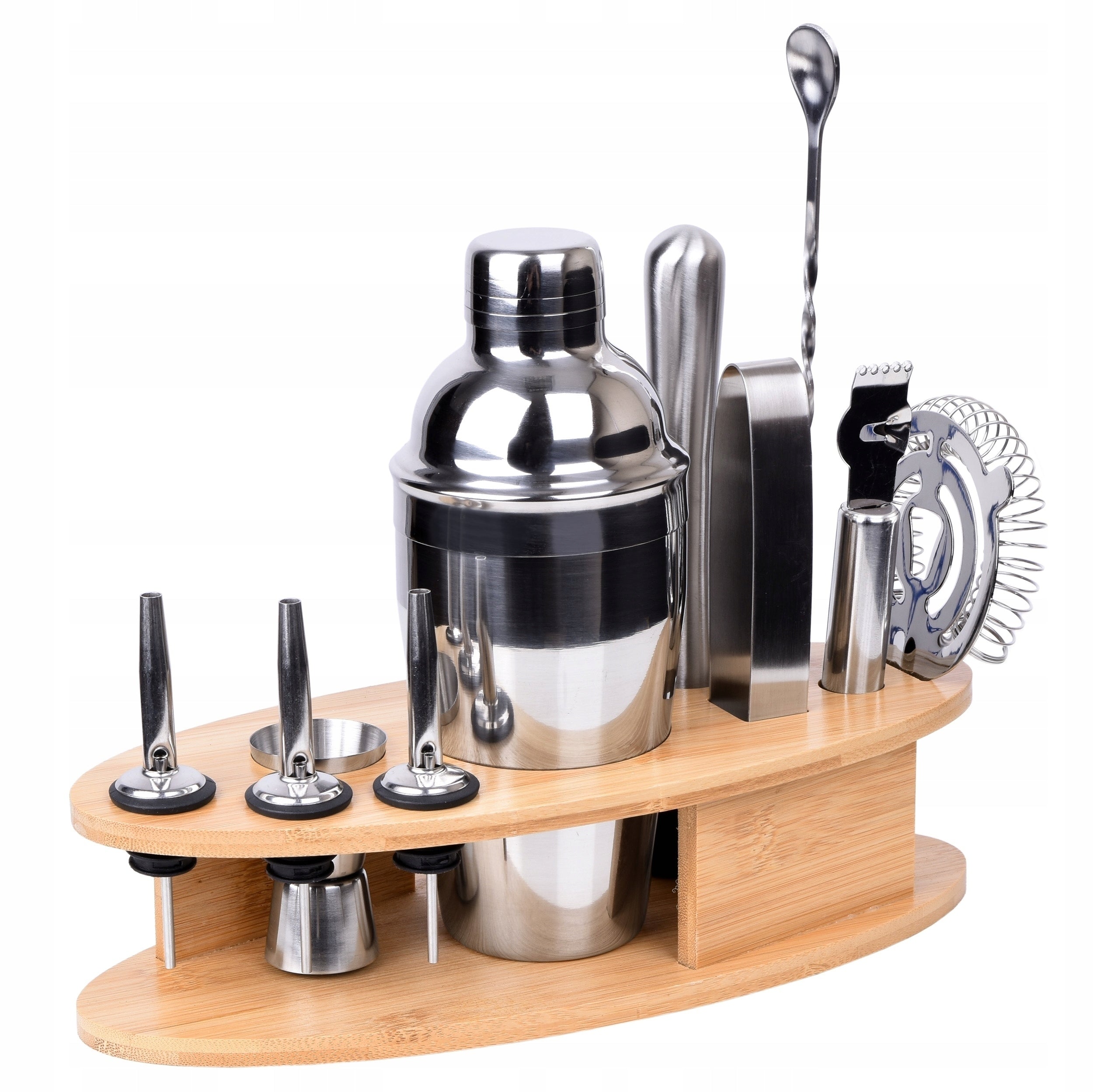 PROFESSIONAL COCKTAIL DRINK BARTENDING SET SHAKER STAND Packaging status original