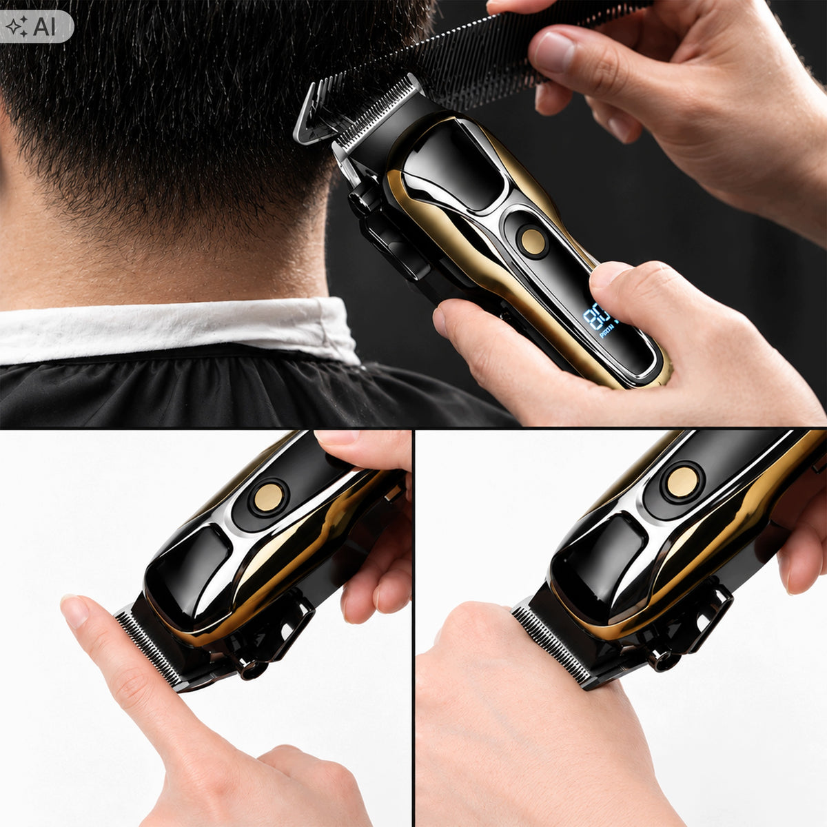 PROFESSIONAL CORDLESS BEARD HAIR CLIPPER KEMEI USB Medical device no